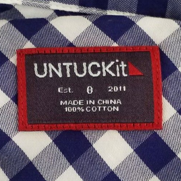 UNTUCKit Belleza Womens Size 8 Button Up Long Sleeve Blue Gingham Collared Top - Picture 5 of 7